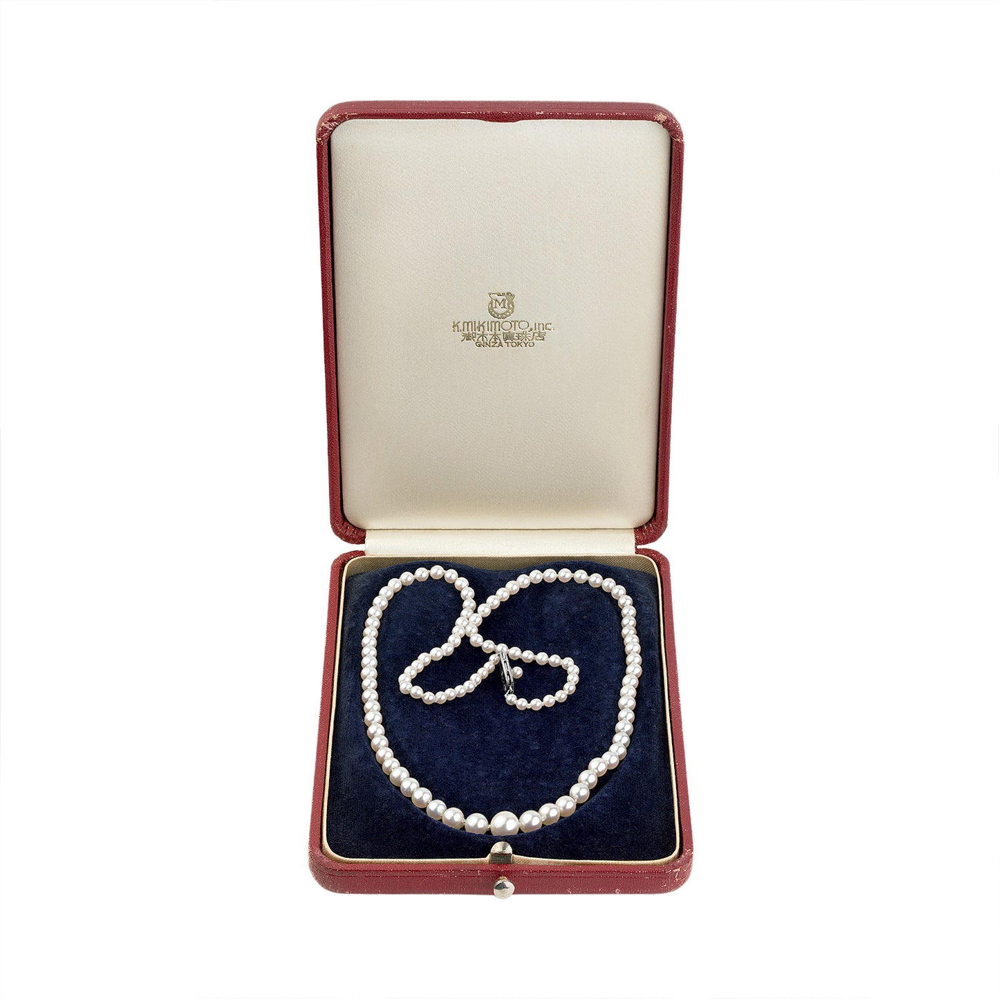VINTAGE MIKIMOTO GRADUATED AKOYA PEARL NECKLACE