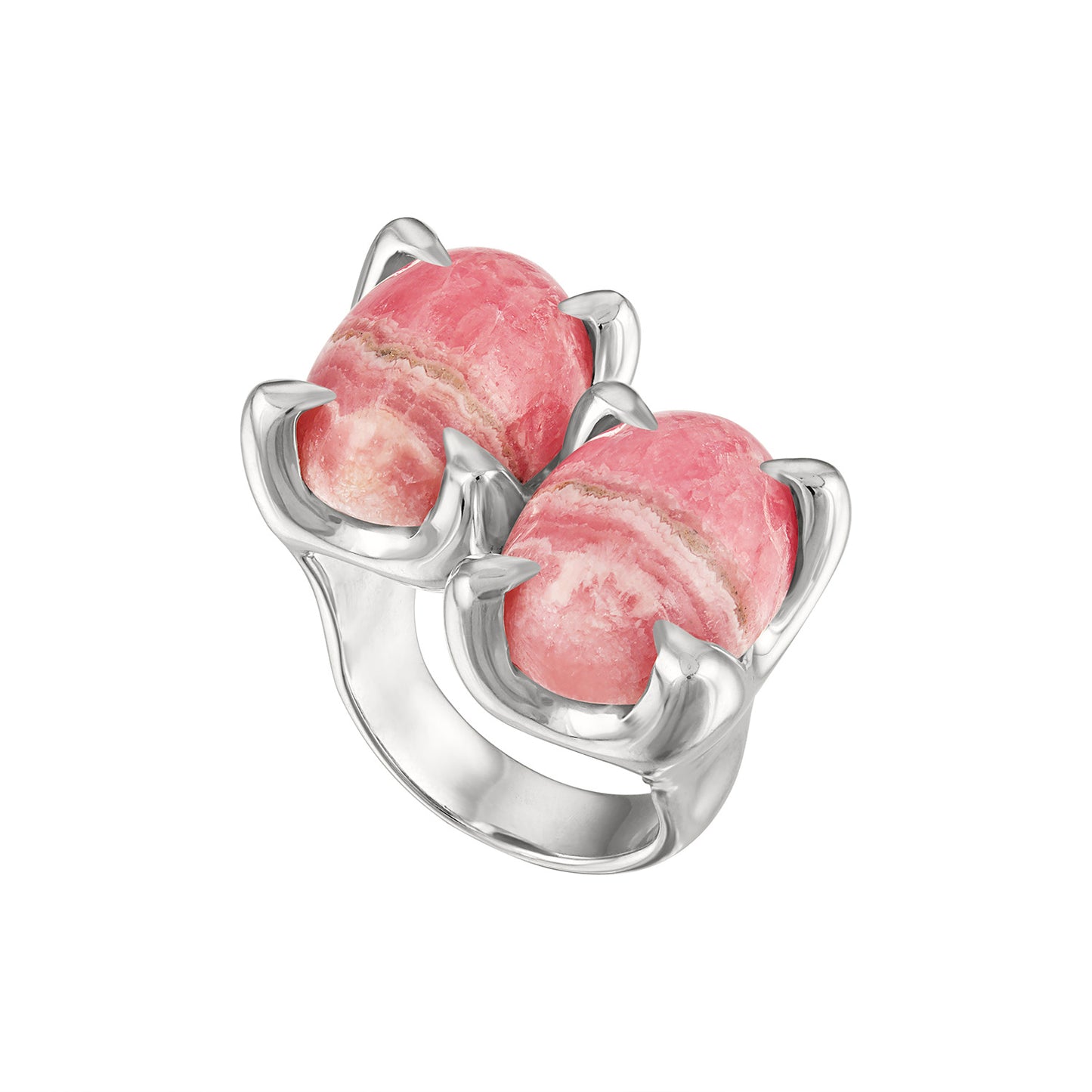 OLD TRICKS DOUBLE RHODOCHROSITE RING