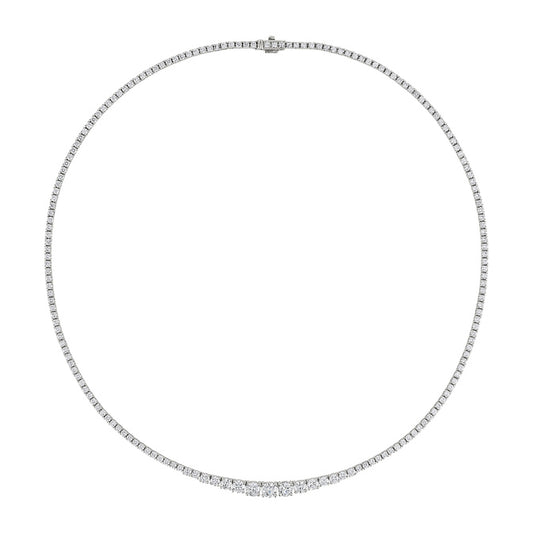 GRADUATED DIAMOND TENNIS NECKLACE