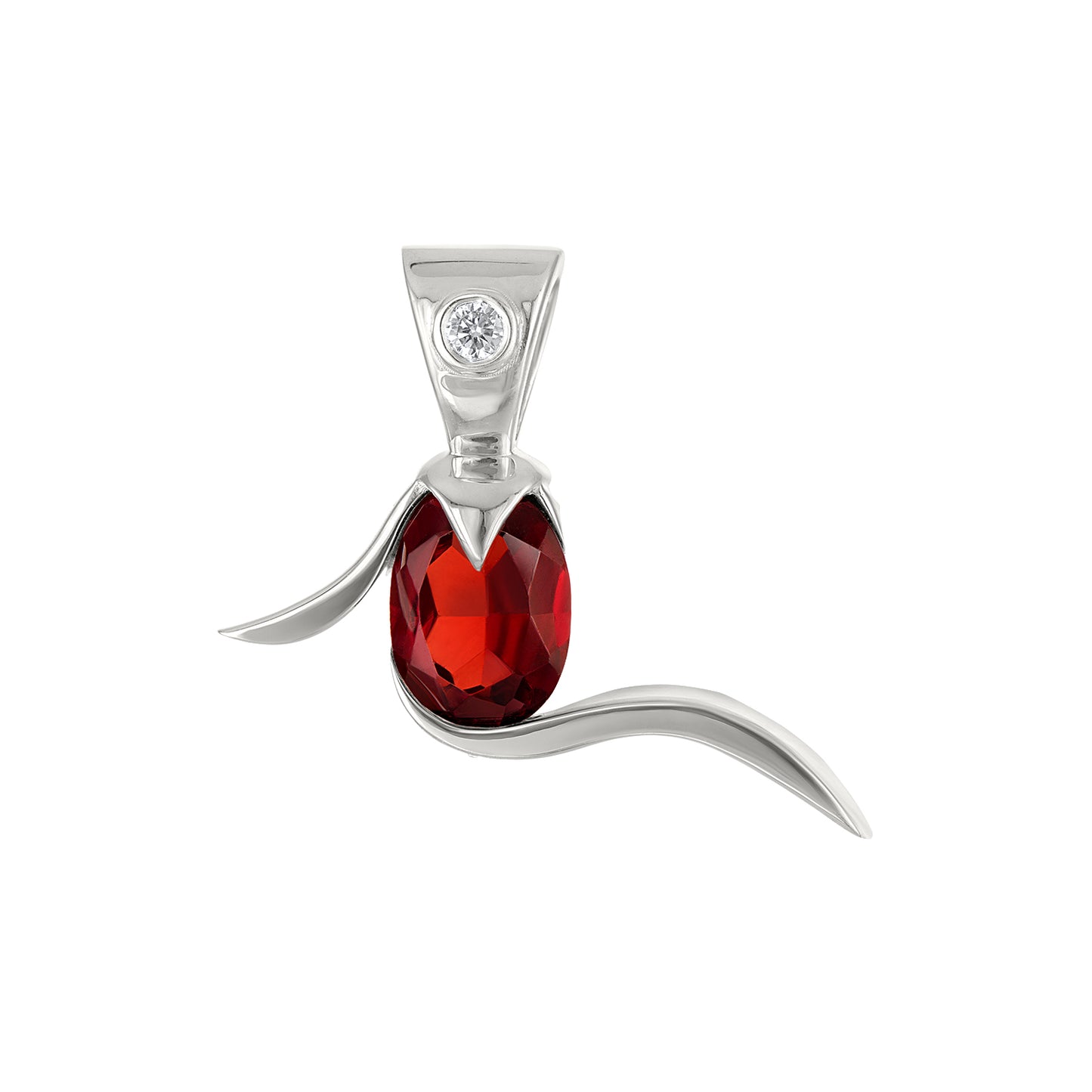 DIAMOND & GARNET PENDANT