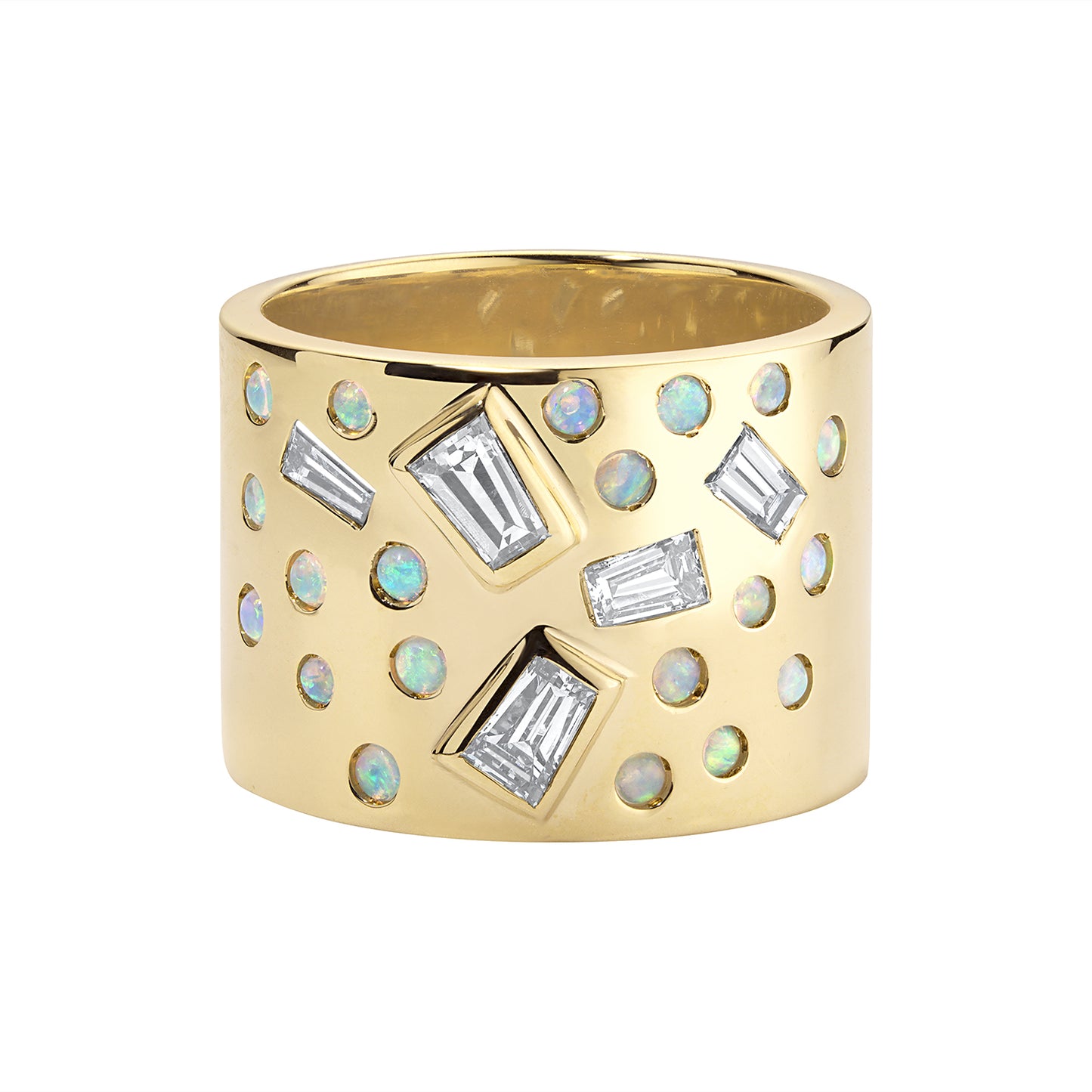 TAPERED BAGUETTE & OPAL CIGARETTE BAND