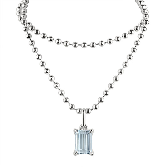OLD TRICKS TOPAZ PENDANT - 24" 5MM BALL CHAIN