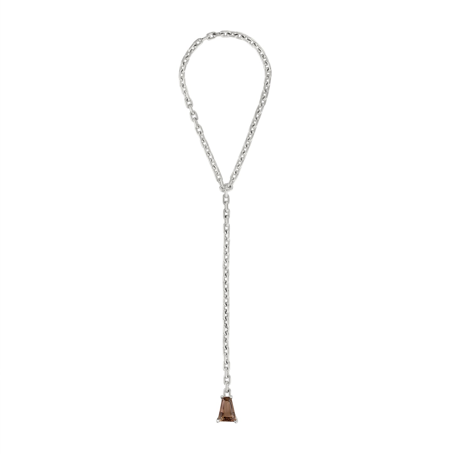 OLD TRICKS SMOKEY QUARTZ LARIAT NECKLACE