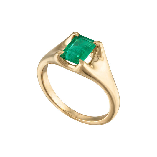 OLD TRICKS EMERALD PINKY RING