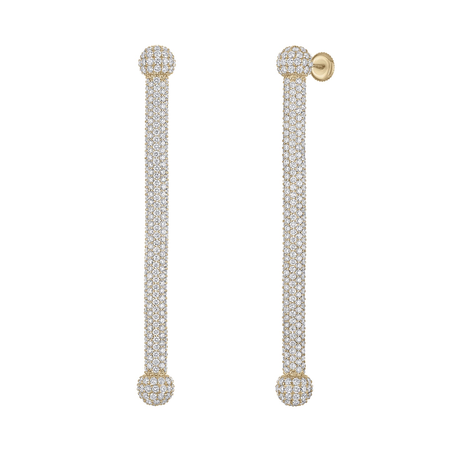 PAVÉ INDUSTRIAL DROP EARRINGS