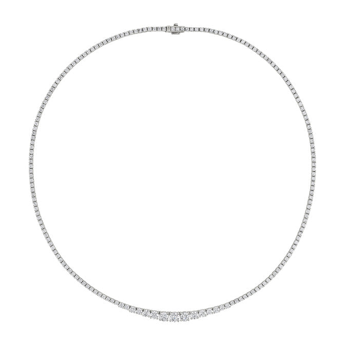 GRADUATED DIAMOND TENNIS NECKLACE