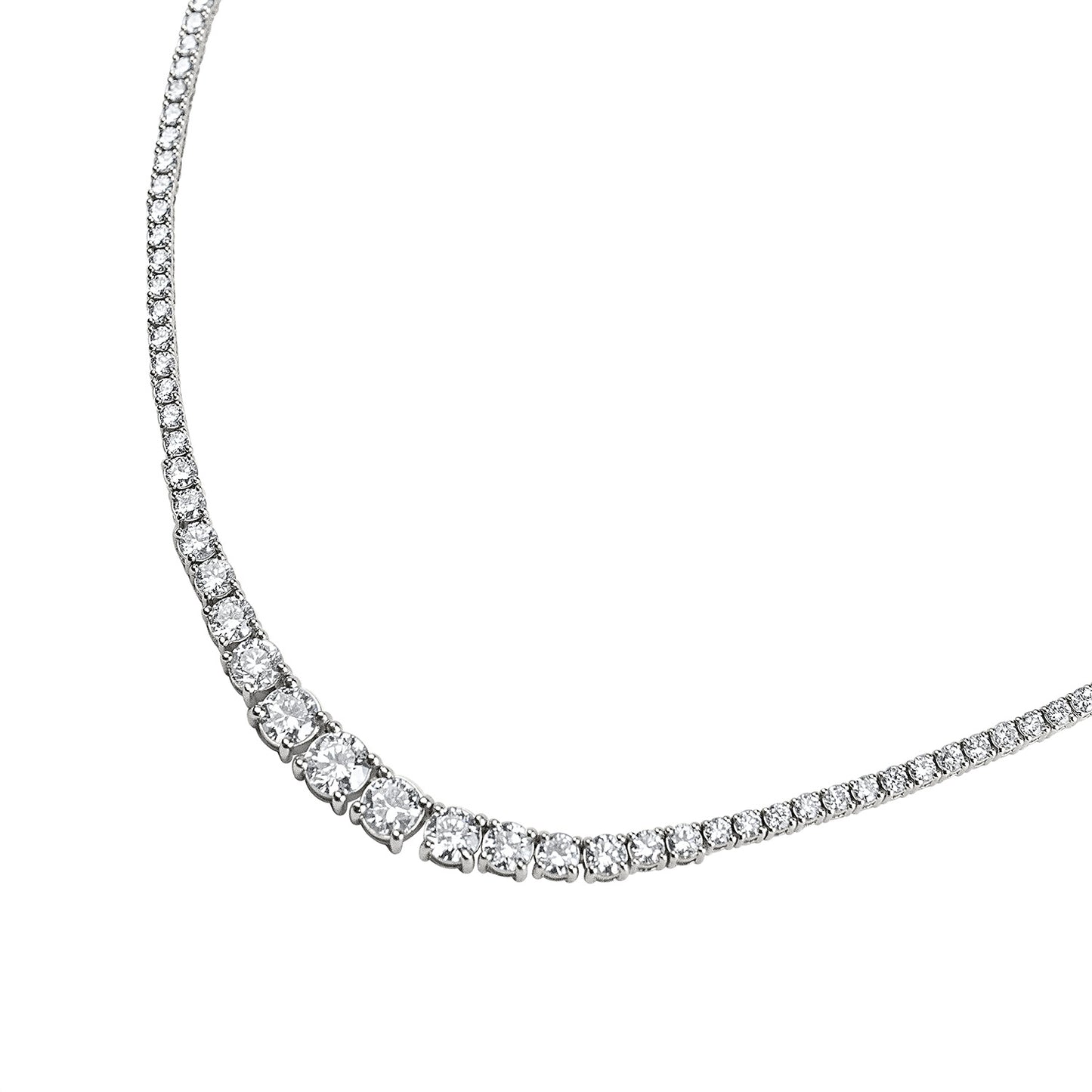 GRADUATED DIAMOND TENNIS NECKLACE