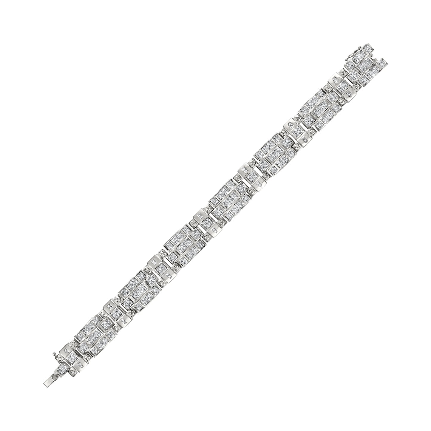 14K CHUNKY BOLTED DIAMOND BRACELET