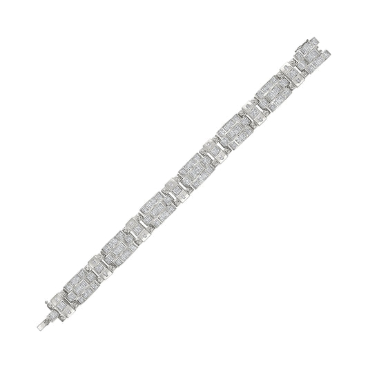 14K CHUNKY BOLTED DIAMOND BRACELET