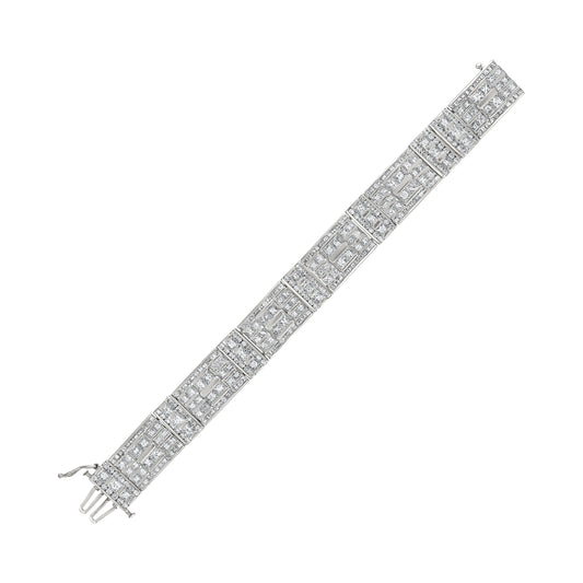 PLATINUM ART DECO STYLE DIAMOND BRACELET