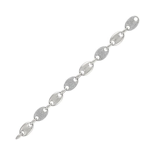 PAVÉ PUFF MARINER LINK BRACELET