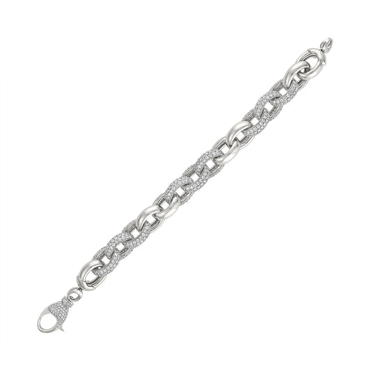 DIAMOND ANKOR LINK BRACELET